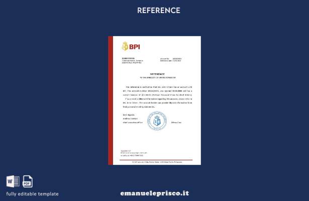 modello di riferimento BPI Filippine stile verificato